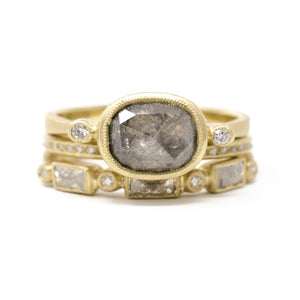 Rugged Mogul Oval Diamond Ring