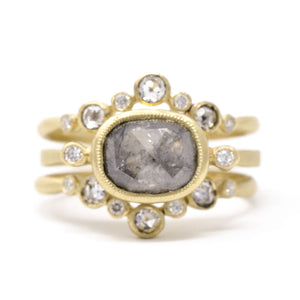 Rugged Mogul Oval Diamond Ring