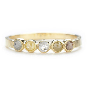 Hewn Five Dot Opaque Diamond Ring