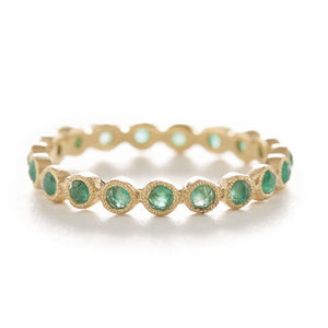 Hewn Dot Eternity Emerald Ring