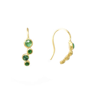 Wabi Sabi Emerald Earrings