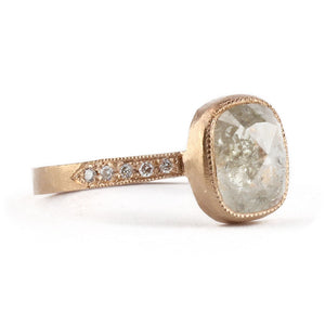 Warm Embers Opaque Diamond Pave Ring