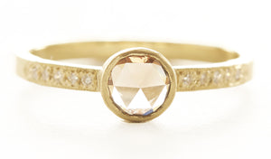 Hewn Cognac Diamond Pave Ring