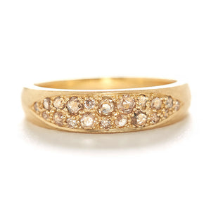 Hewn Tapered Diamond Caviar Ring