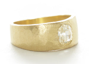 Hewn Tapered Diamond Band