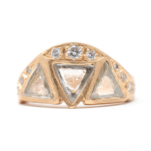 Hewn Taper Macle Diamond Ring