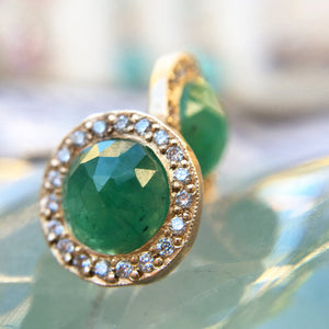 Lux Stud Emerald Earrings