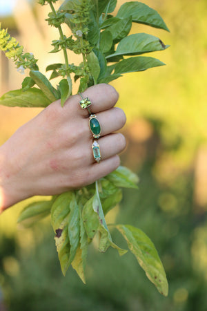 Etruscan Emerald Diamond Ring