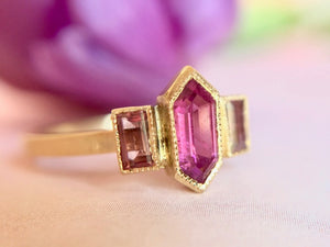 The Altar of Prosperity Garnet Pink Sapphire Ring
