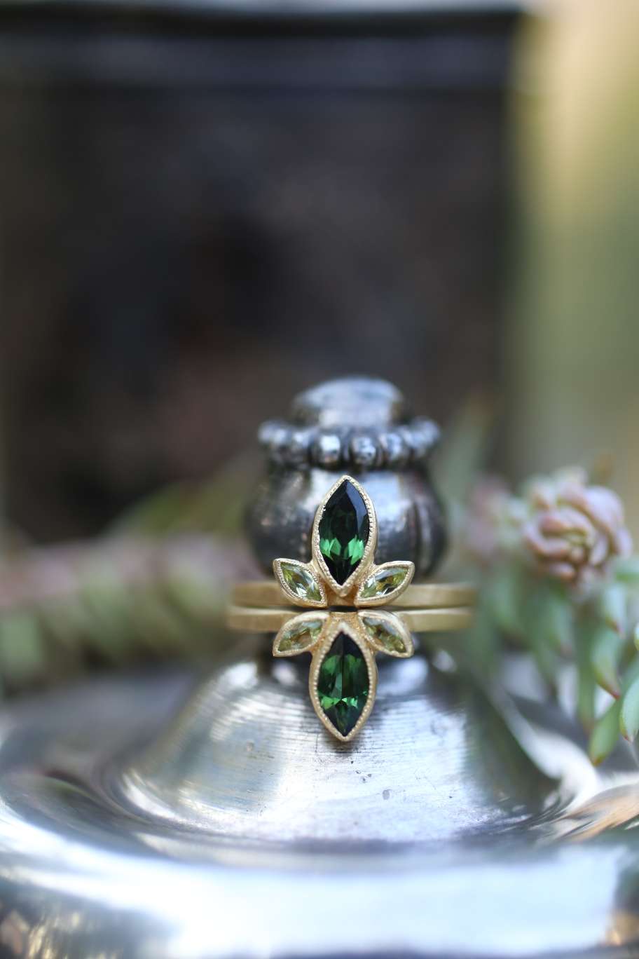 Posy Marquise Stacking Rings Jennifer Dawes Design