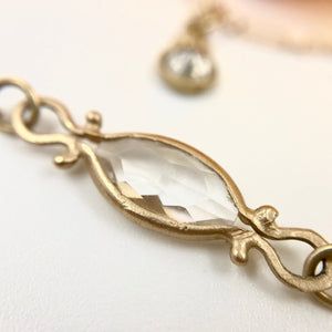 Dewdrop Quartz Long Necklace