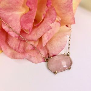 Asymmetrical Morganite Necklace