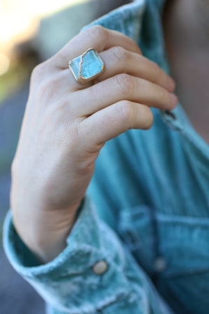 Deep Pool Blue Tourmaline Ring