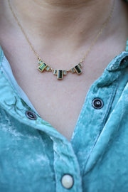 Divine Trinity Green Necklace