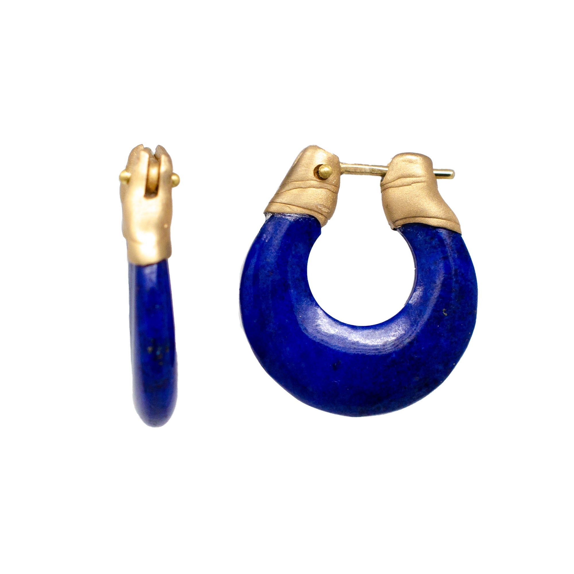 Lapis cheap hoop earrings