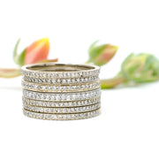 Stacking Fine Pave Diamond Band