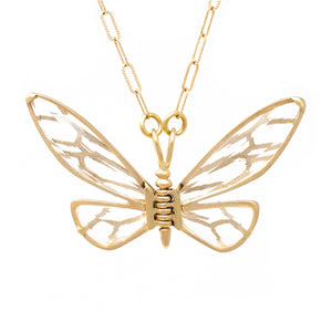 Lace Winged Butterfly Necklace