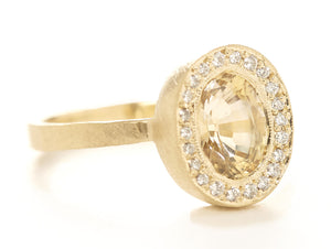 Lux Plus Oval Yellow Sapphire Ring