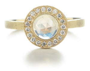 Lux Round Moonstone Ring