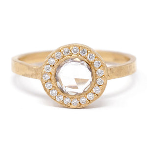 Lux Round White Sapphire Ring