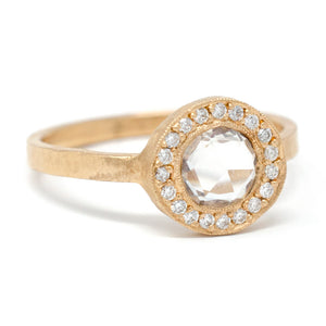 Lux Round White Sapphire Ring