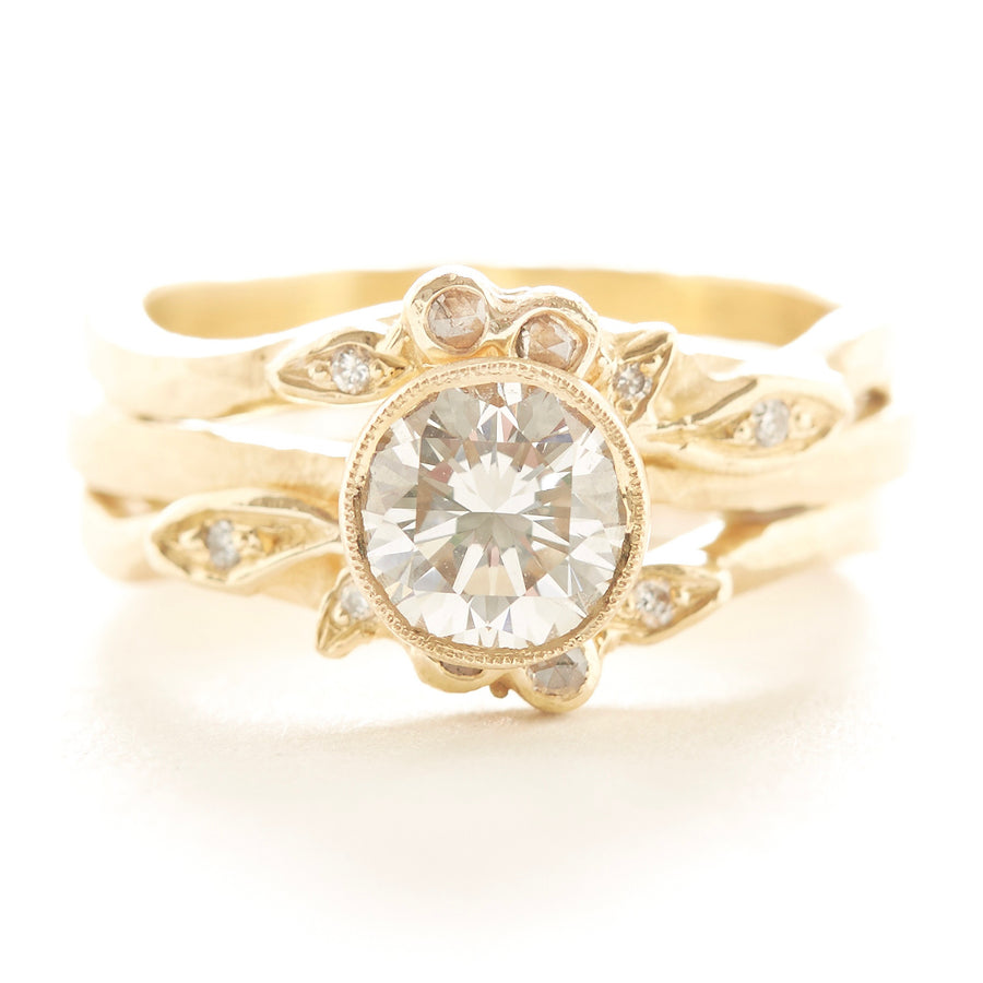 Vine Diamond Stacking Bouquet Ring