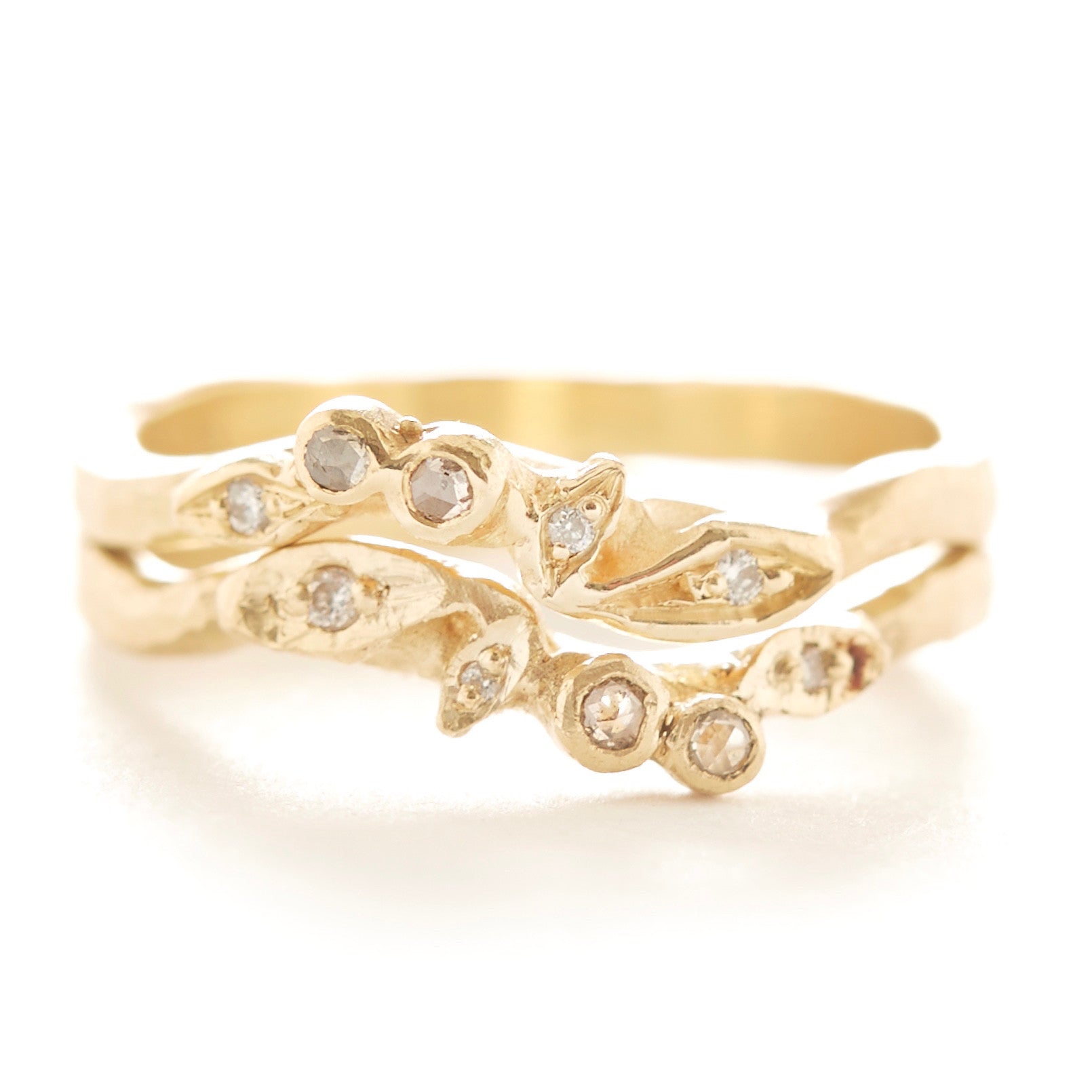 Vine Diamond Stacking Bouquet Ring