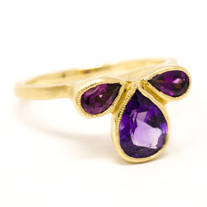 Posy Amethyst Stacking Ring