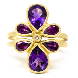 Posy Amethyst Stacking Ring