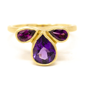 Posy Amethyst Stacking Ring