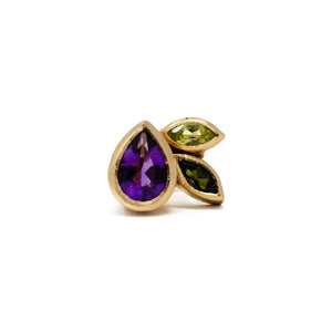 Aubergine Bloom Stud Earrings