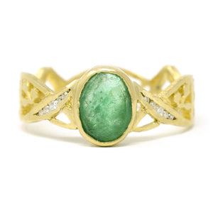 Relic Golden Gate Emerald Ring