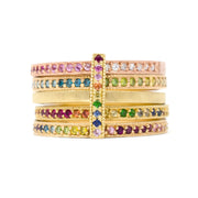 Walk The Line Rainbow Ring