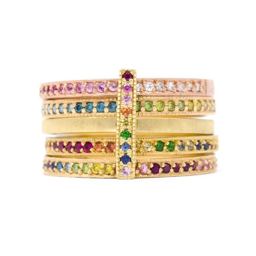 Walk The Line Rainbow Ring