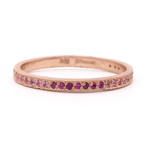 Stacking Pink Ombre Pave Diamond Band