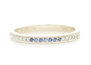 Stacking Blue Ombre Pave Diamond Band
