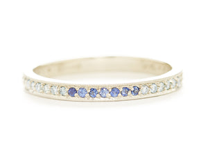 Stacking Blue Ombre Pave Diamond Band