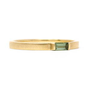 Stacking Baguette Horizontal Tourmaline Ring