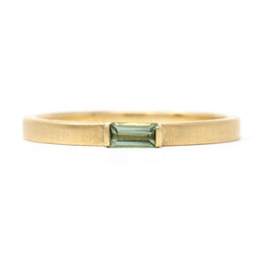 Stacking Baguette Horizontal Tourmaline Ring