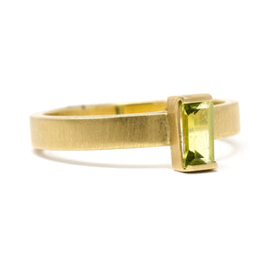 Baguette Peridot Ring