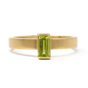 Baguette Peridot Ring