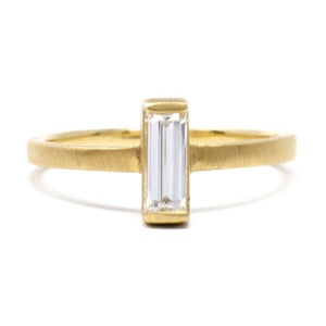 Baguette Large White Diamond Ring