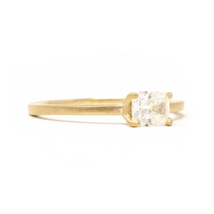 Stacking Dainty Baguette Lazer Wolf Diamond Ring