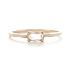 Stacking Oval Medium Horizontal Diamond Ring