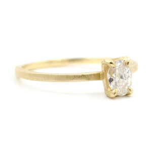 Stacking Dainty Oval Small Diamond Ring