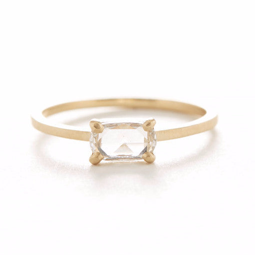 Oval East-West Diamond Ring