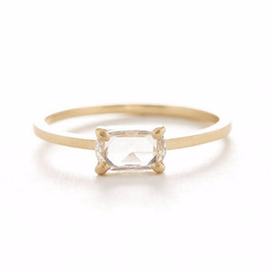 Oval East-West Diamond Ring