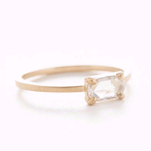 Oval East-West Diamond Ring