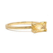 Imperial Topaz Horizontal Emerald Cut Ring