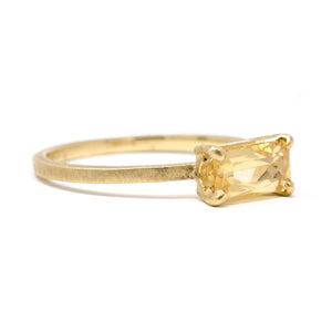 Imperial Topaz Horizontal Emerald Cut Ring